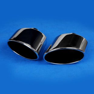 五运通泰不锈钢镀钛黑椭圆形奥迪S5/S7RS7改装尾喉消声器