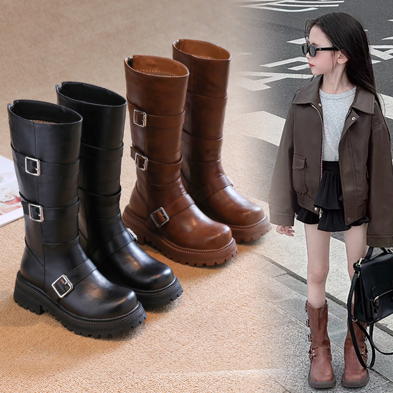 长筒靴马丁靴女童秋冬