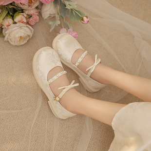 女童汉服鞋儿童古风国风旗袍鞋小女孩配马面裙鞋子公主鞋平底单鞋