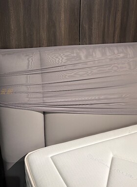 床头罩灰色透明隐形全包床头防尘罩简约防脏罩弹力贴合透气可水洗