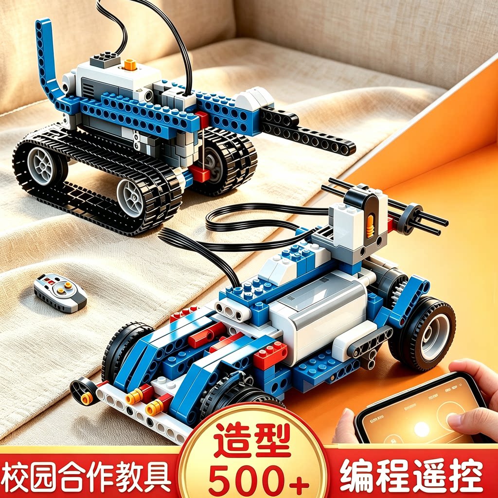 编程机器人电动积木拼装小学生玩具电子益智科教男孩儿童生日礼物
