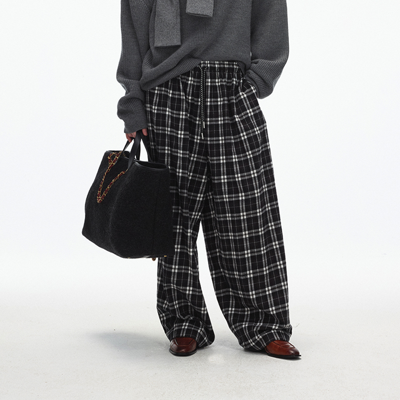 ECHOADE松紧腰设计宽松阔腿裤