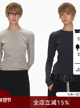 ECHOADE经典之选 保暖绒面花边圆领紧身百搭打底衫