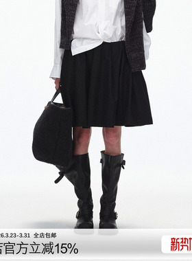 ECHOADE优雅与浪漫并存 立裁雕琢灵动花苞裙型褶皱半身裙