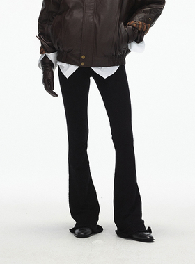 ECHOADE软糯亲肤 时髦高级感 蝴蝶结装饰设计针织喇叭长裤