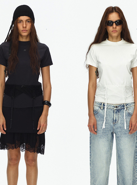 ECHOADE时髦精B备本季重磅 腰间内衣细节点缀吸睛时髦修身短袖T恤