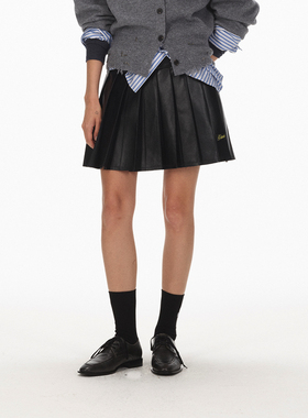 ECHOADE柔韧蛋白皮质 利落版型褶裥设计百褶短裙