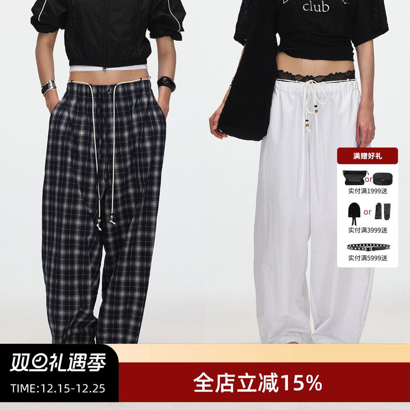 ECHOADE时髦宽松堆积感阔腿裤