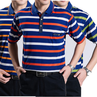 爸爸短袖t恤男夏40-50岁男士夏装中年人夏季衣服中老年人夏天上衣