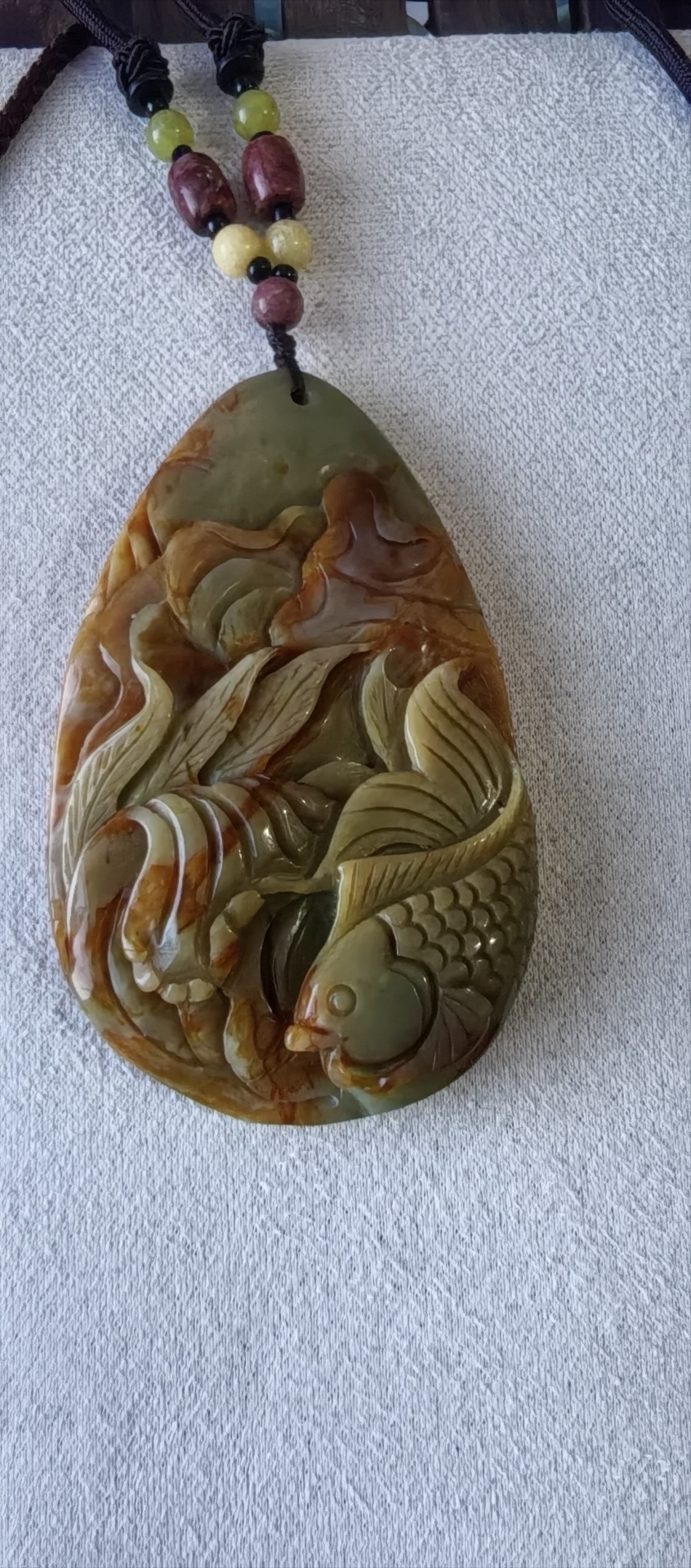 岫玉花玉玉石王龙吊坠手把件情人节送老公1200元保真A货大漏