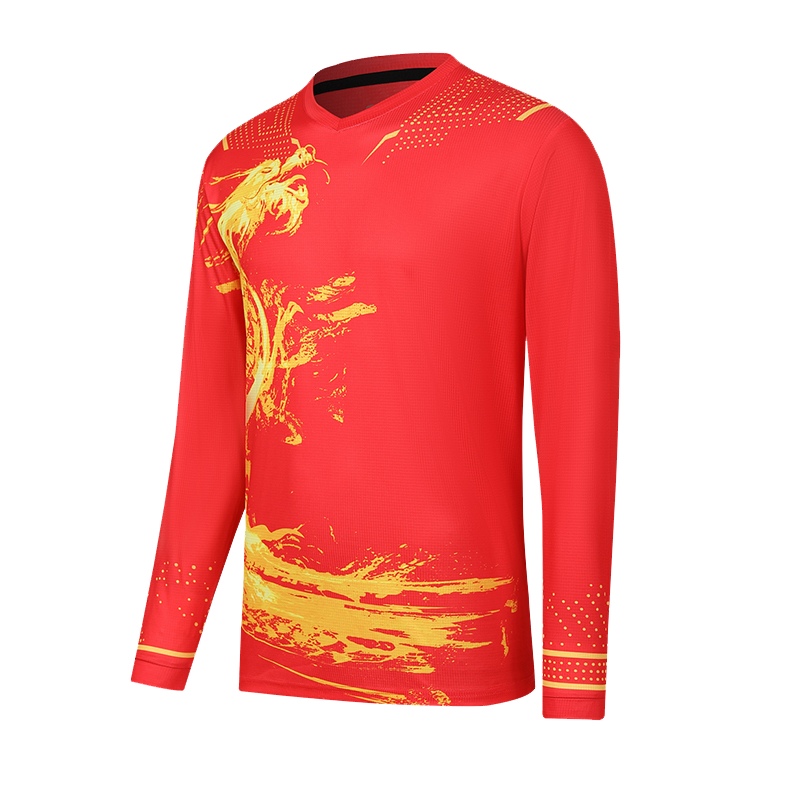 秋冬款羽毛球服男女款运动比赛训练服速干透气修身长袖气排服套装