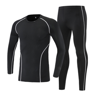 秋冬儿童紧身衣长袖训练服套装篮球服足球打底衣男童运动健身服女