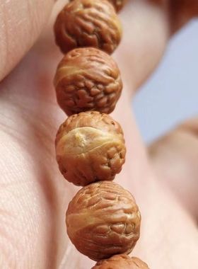 野生酸枣核凤眼菩提手串手持国产凤眼菩提长串文玩必选精品串