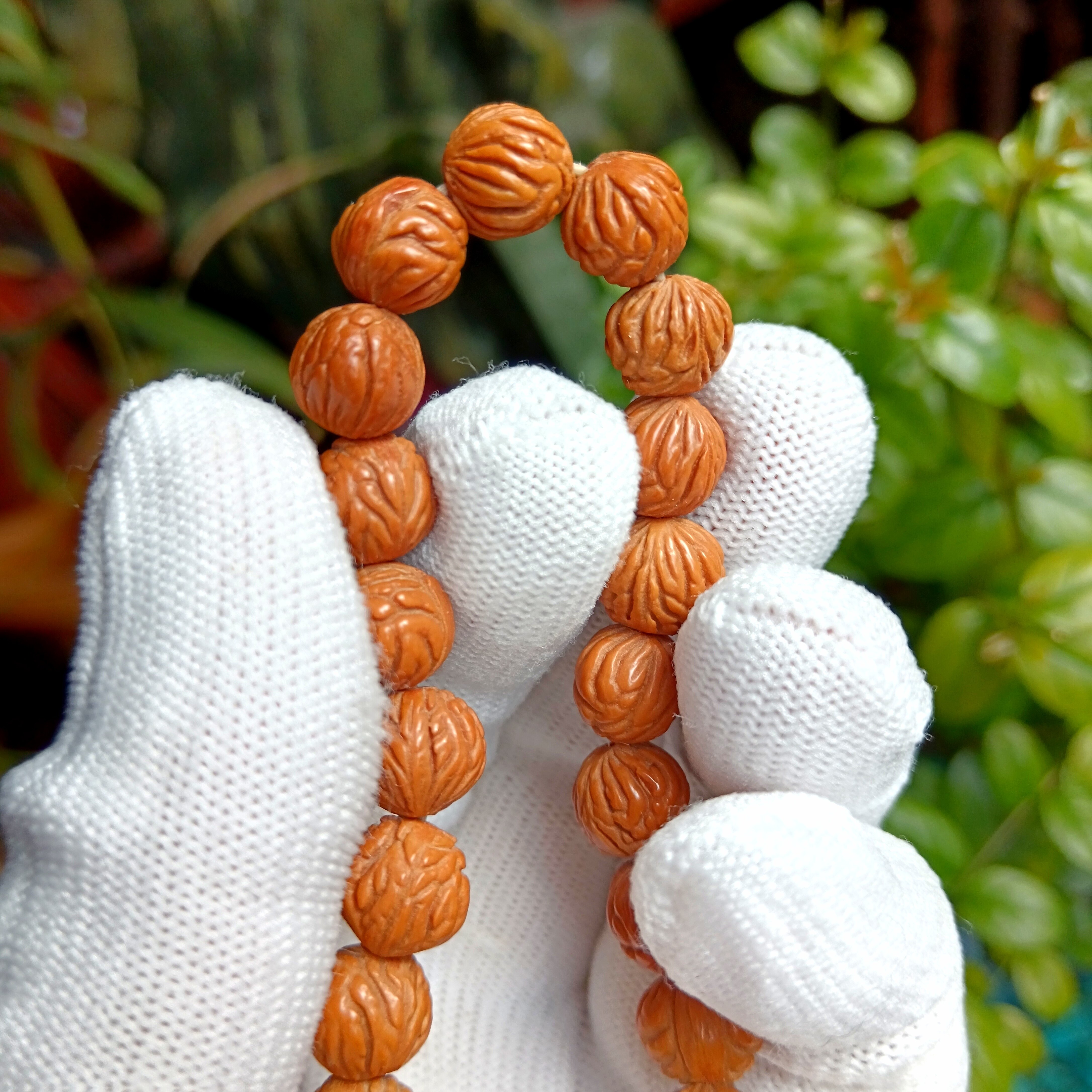 秦岭山野生龙纹桃核文玩手串小金豆深纹小尺寸手串