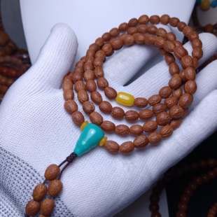 野生酸枣核天然桶珠形状长串脖挂108颗凤眼菩提天然老型手串