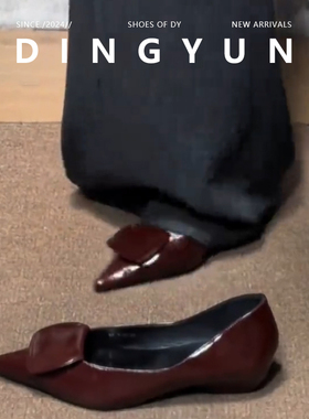 羊皮版dingyun丁允法式尖头单鞋女气质通勤女鞋百搭鞋子轻奢低跟