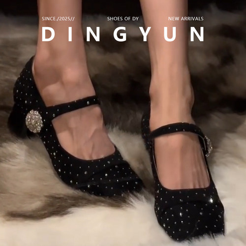 小闪闪百搭气质晚晚风女单鞋显瘦
