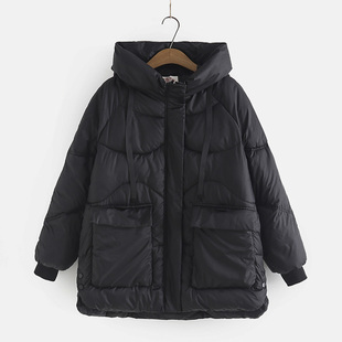 羽绒棉棉服女中长款大码200斤冬装外套胖mm韩版显瘦宽松连帽棉衣