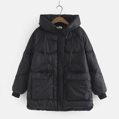 羽绒服棉服女中长款大码胖mm棉衣