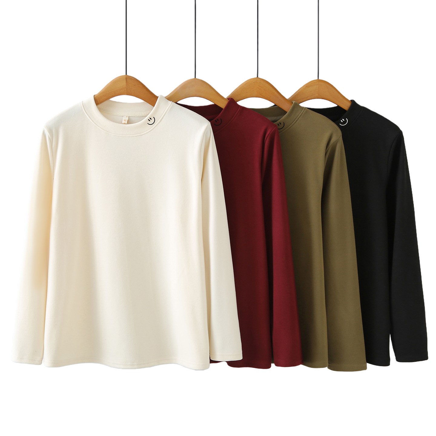 200斤大码打底衫女领口笑脸内搭