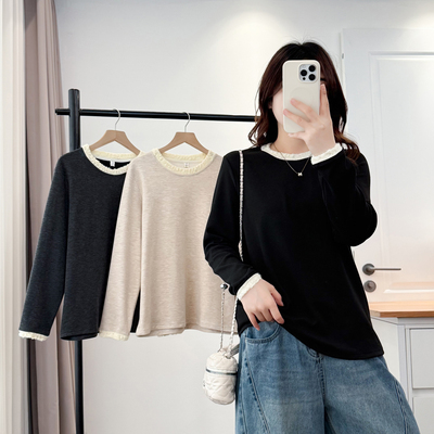 胖mm正肩打底衫秋冬大码保暖内搭