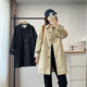 胖mm200斤韩版 大码 新款 2025秋季 英伦风气质宽松外套 风衣女中长款