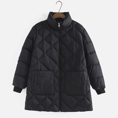 羽绒棉服女中长款大码200斤外套