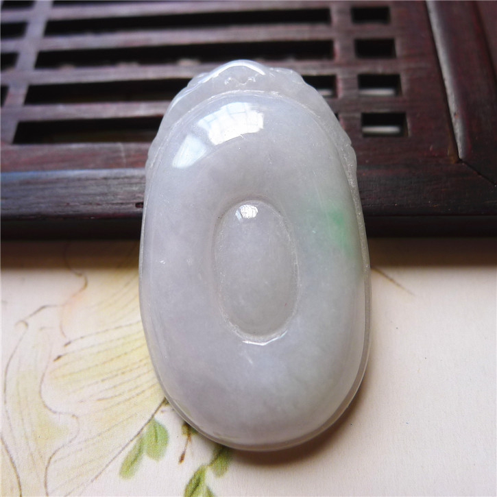 正品天然翡翠A货老坑种翡翠 精美路路通吊坠 配鉴定证书