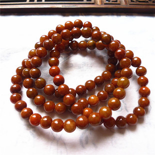 天然翡翠A货老坑种 配证书厂家直销促销 新品 7.3毫米红翡项链