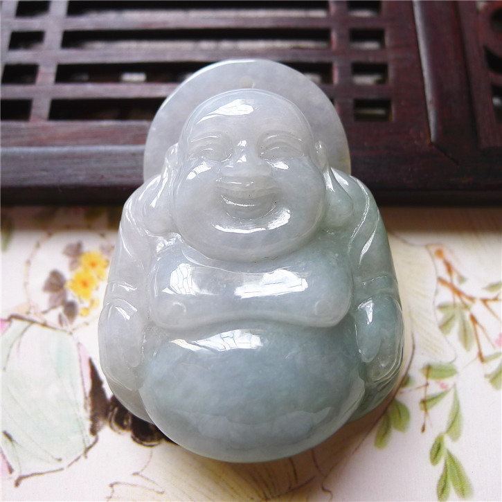 老坑种招财配鉴定证书佛公吊坠