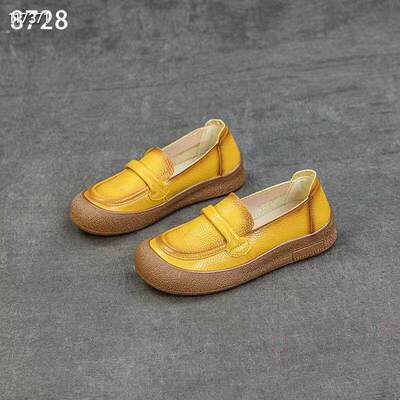 春季新款头层牛皮平底鞋女士单鞋  真皮鞋垫   橡胶底 8728