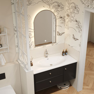 法式 浴室柜组合复古洗手台盆柜洗脸盆卫浴柜卫生间鸡蛋陶瓷盆定制