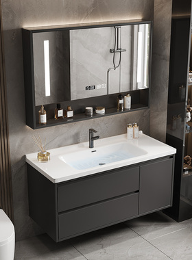 浴室柜组合卫生间洗手盆洗漱台洗脸盆2025新款现代陶瓷一体卫浴柜