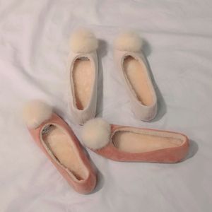 加绒毛毛仙女鞋