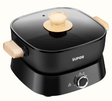 苏泊尔多用途锅分体式电火锅电煮锅5l容量不粘锅h2727fk622 822y