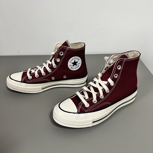 CONVERSE匡威1970S男女酒红色高帮休闲百搭复古透气帆布鞋A01448C