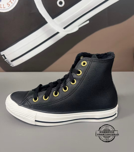 亏本断码特价清货匡威冬款皮质加绒加厚保暖高帮棉鞋板鞋 160094C