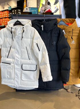 匡威 冬季新品男中长款防风保暖羽绒服10019988-A02 10019323-A03