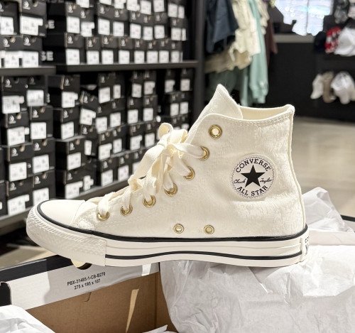 CONVERSE匡威2026新品All Star奶白色男女高帮休闲帆布鞋A19110C