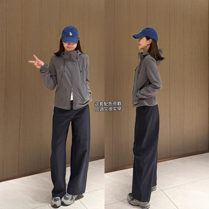 朵妮 鸟家同款轻量户外人鱼分割线显瘦短款连帽夹克外套女2025秋