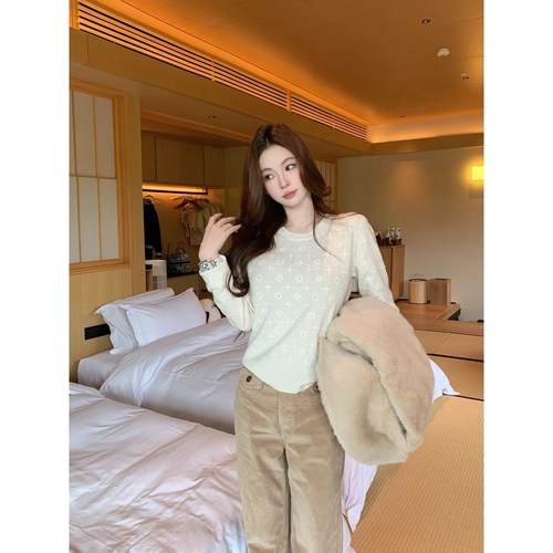 【驴系毛衣】文文私服 100%羊毛时尚慵懒风轻奢毛衣WWQ5MY2647