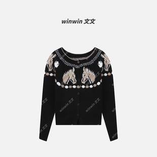 毛衣预WWD5MY3090 文文私服 童趣小马