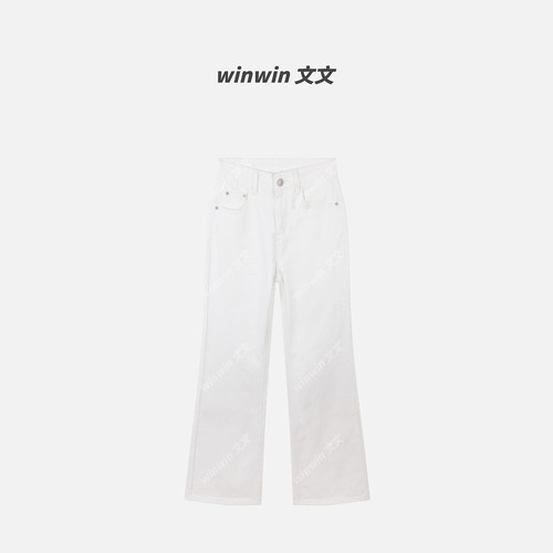《好搭白牛》文文私服 休闲百搭秋季新款直筒牛仔裤预WWX6NZK1232