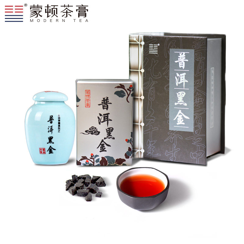 蒙顿茶膏【普洱黑金】瓷瓶字典装熟茶膏伴手礼20g礼盒老茶膏正品,茶,普洱,淘宝优惠券,粉丝福利购,淘宝优惠卷