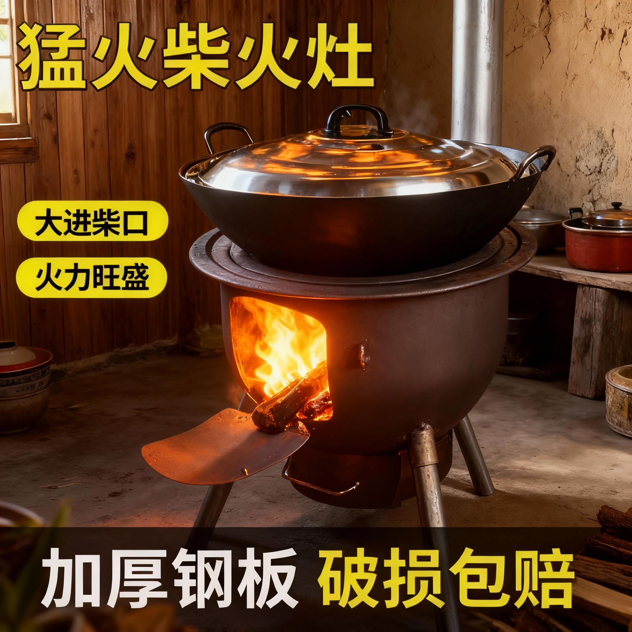 无烟新型柴火灶家用野营大锅台