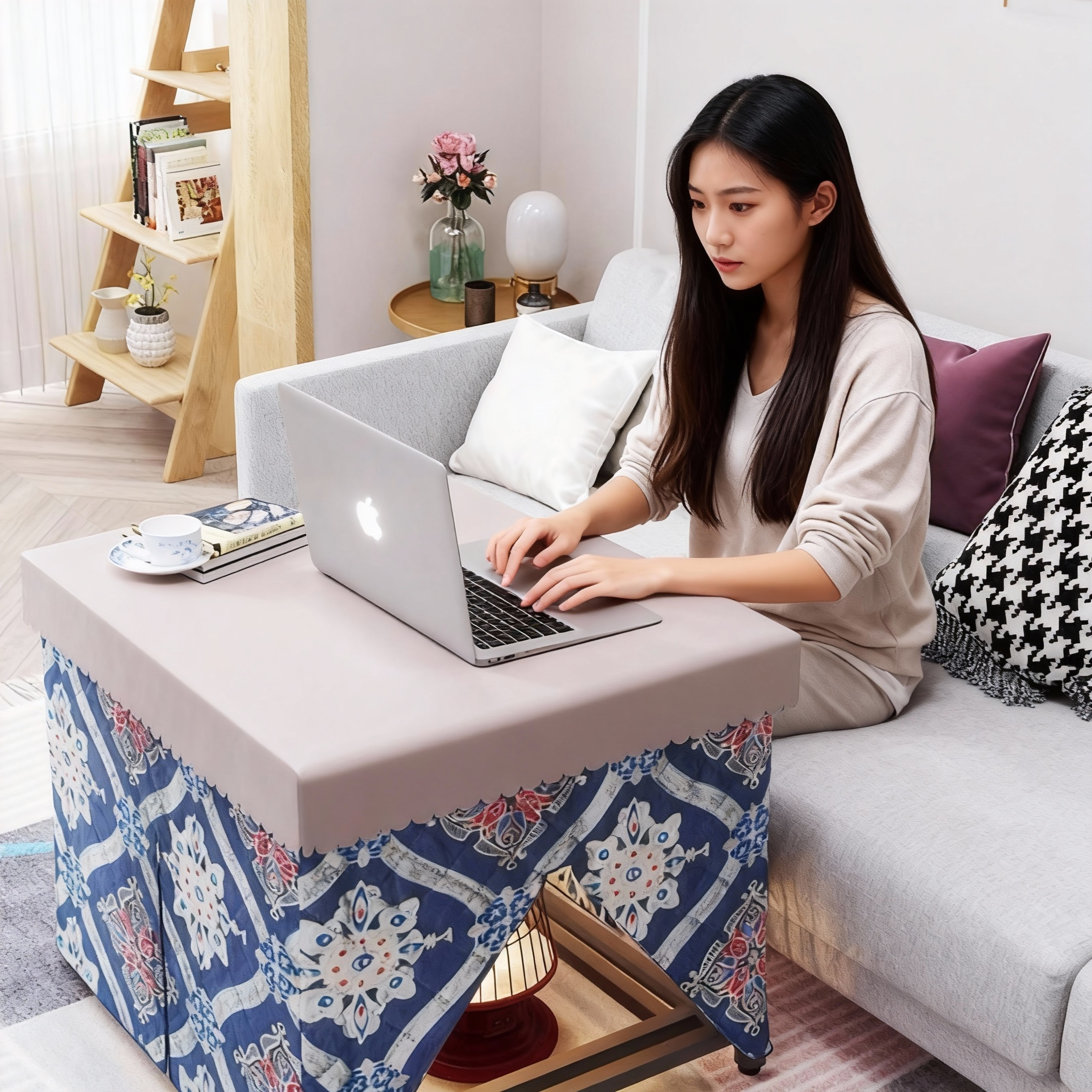 新款家用简易多功能折叠取暖桌