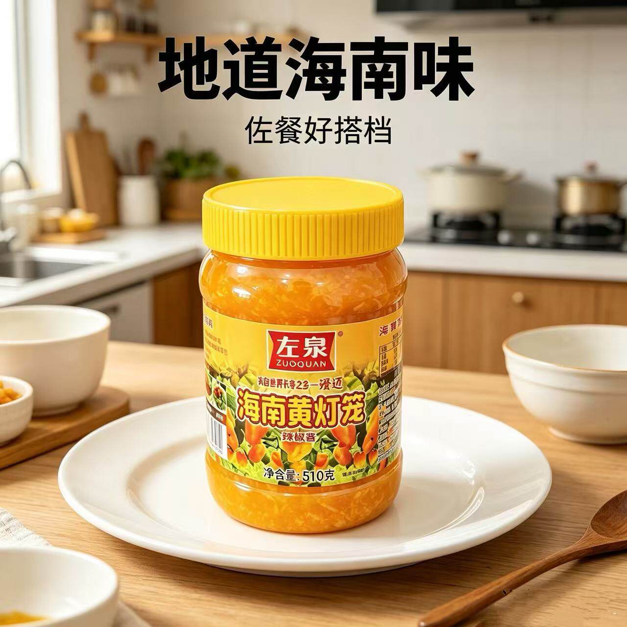 海南左泉黄灯笼辣椒酱酸汤肥牛调料金汤商用纸包鱼海南特产剁椒