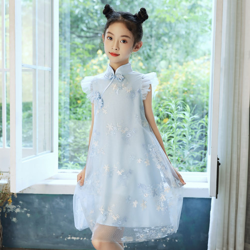 夏季汉服改良2025年新款女童旗袍