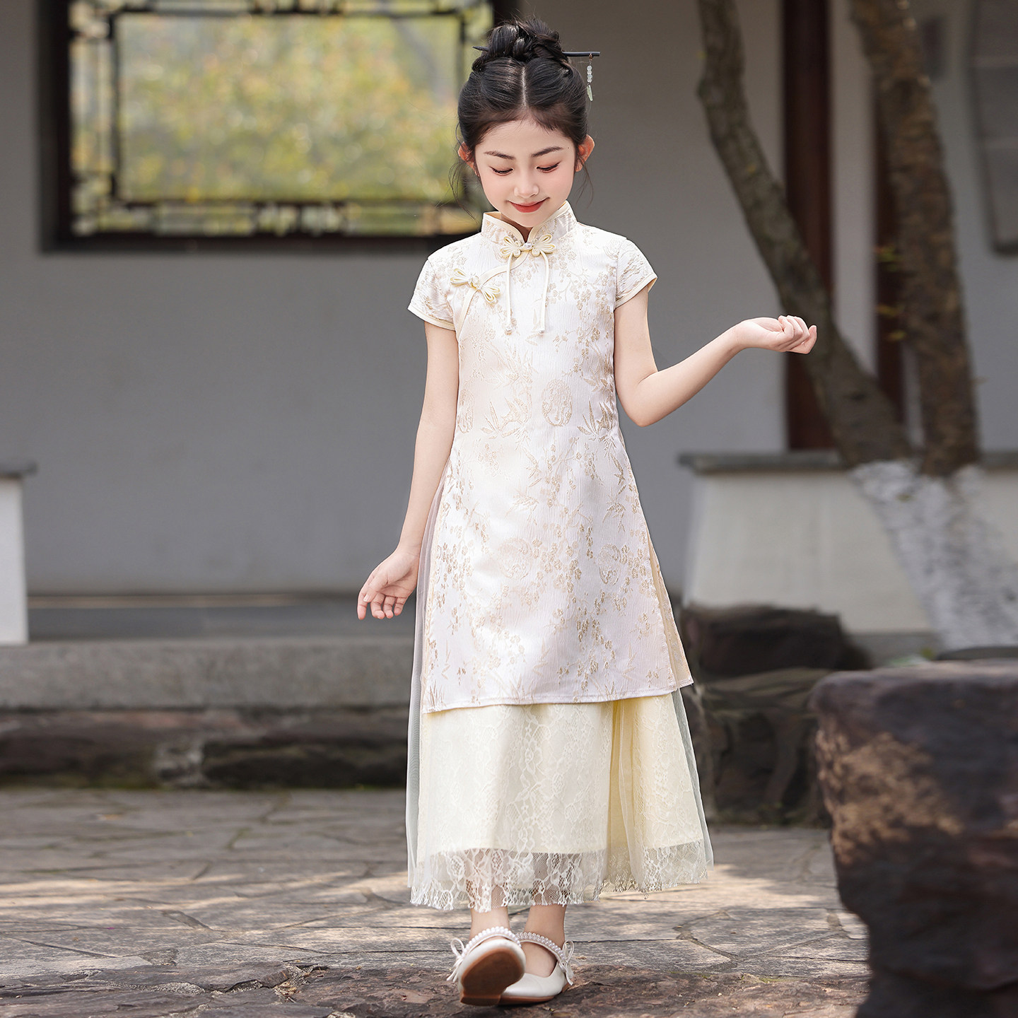 女童旗袍2026新款国风连衣裙中大童唐装新中式儿童改良夏装汉服夏