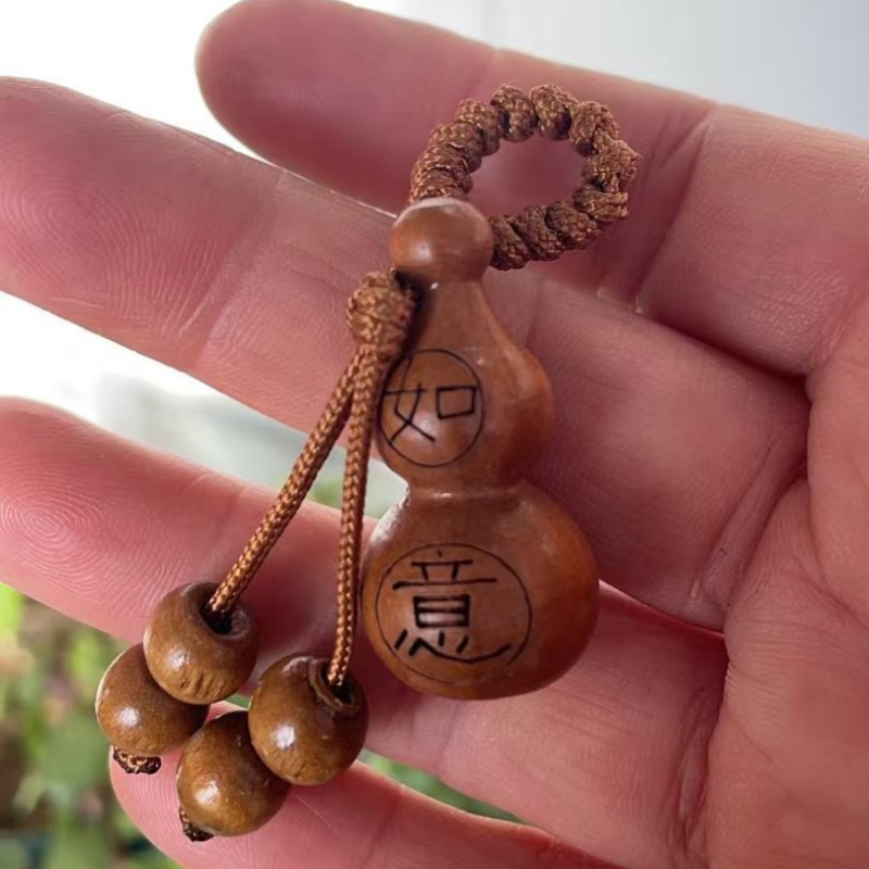 网红桃木葫芦手工雕刻精品小红书爆款发一个可爱百搭创意